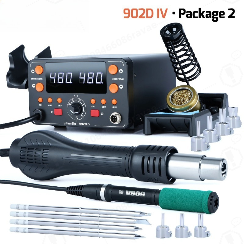 902D-IV 775W Soldering Station - Hot Air Rework Station T12 评论和价格