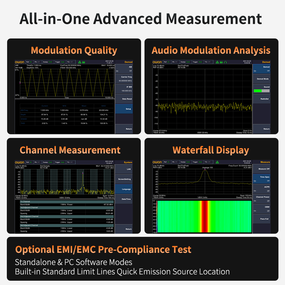 OWON Spectrum Analyzer With Tr - Signal Generator Spectrum Analyzer 评论和价格