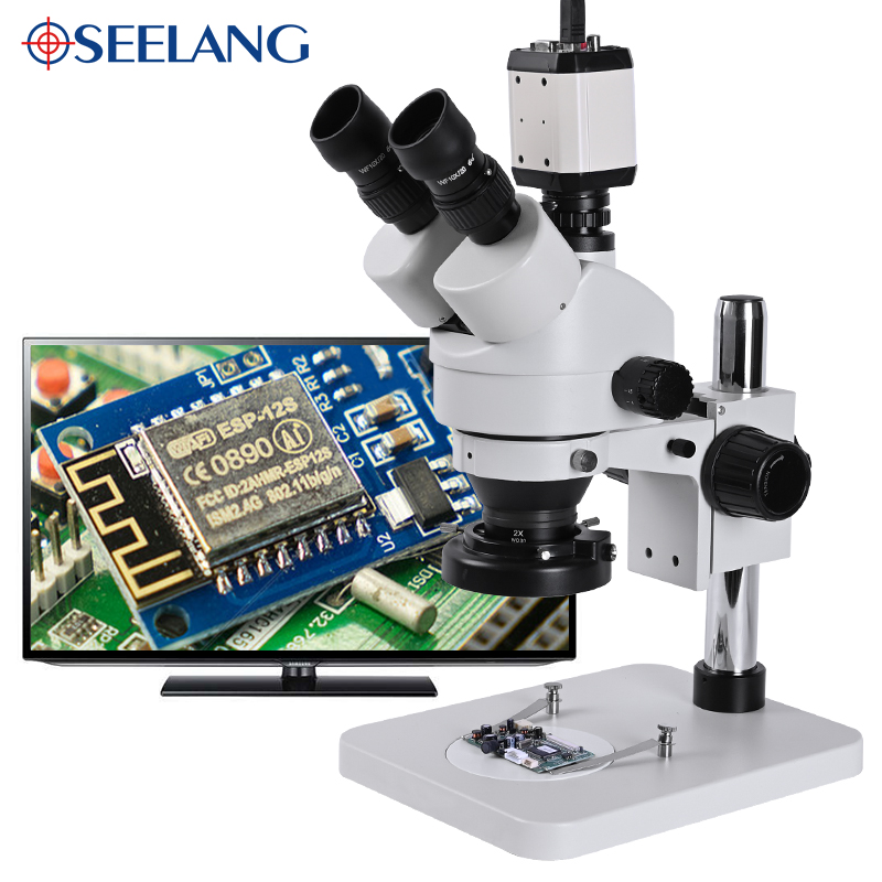 Industrial grade 3.5-90X stere - Stereo Trinocular Microscope Pcb 评论和价格