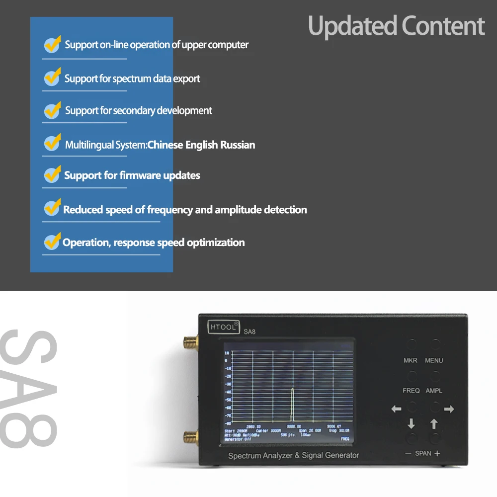 HTOOL SA8 Spectrum Analyzer 35 - Signal Generator Spectrum Analyzer 评论和价格