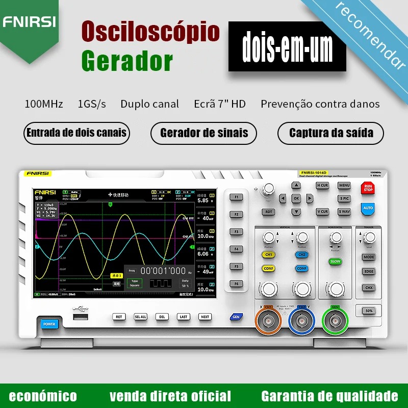 FNIRSI 1014D Digital Oscillosc - Digital Storage Oscilloscope 100Mhz 评论和价格